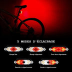 Les 5 modes d’éclairage du clignotant vélo VIRAGE